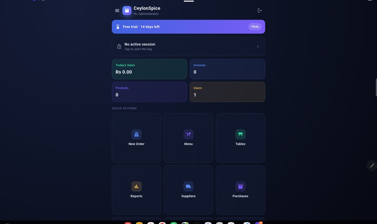 EazyPOS dashboard